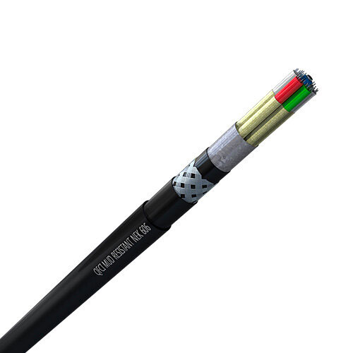 QFCI OM1 62.5/125 Fire Resistant Armoured Loose Tube Fibre Optic Cable Marine DNV-GL & ABS Approved